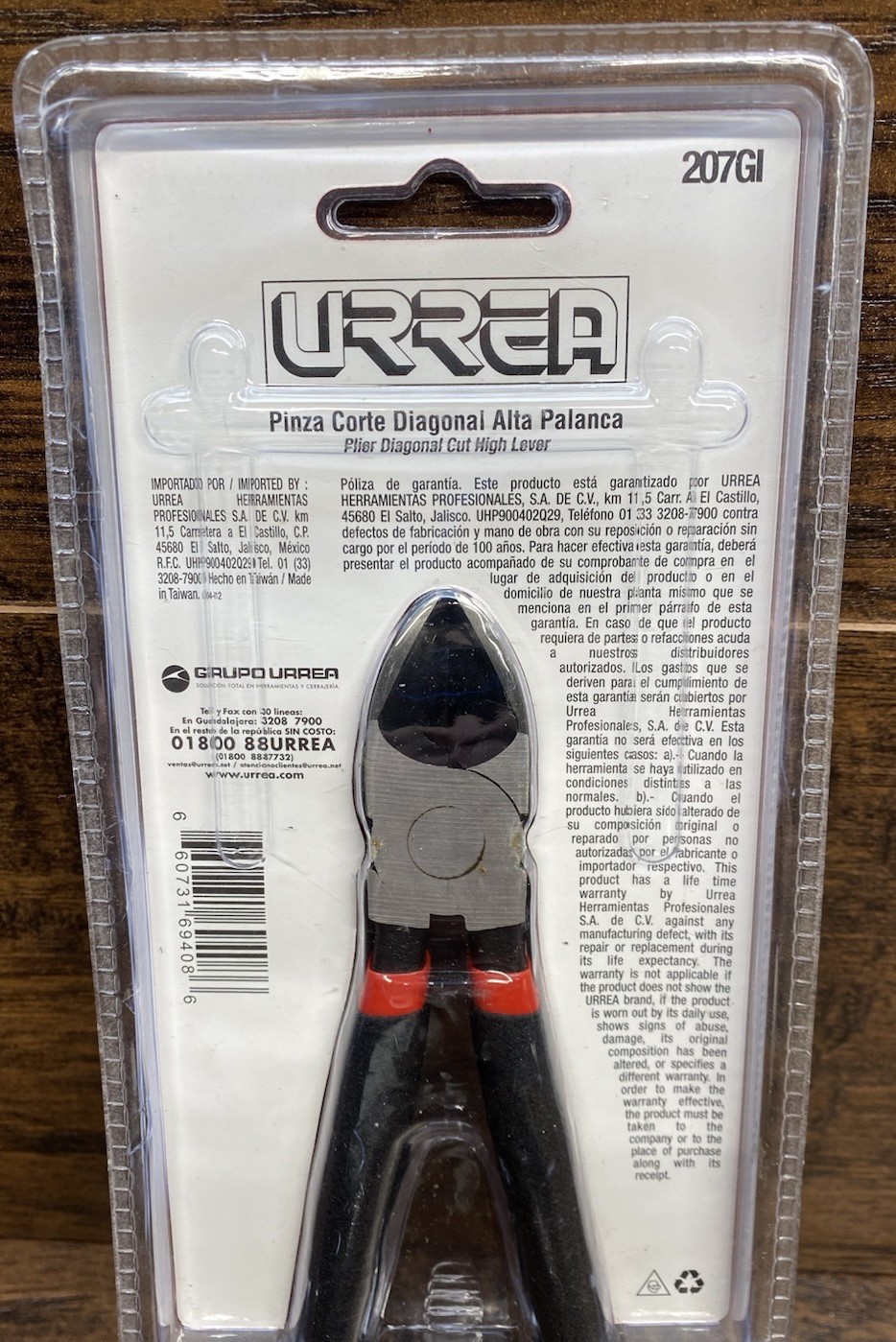 URREA 207GI 7-3/4” High Leverage Diagonal Cutting Pliers Wire Cutters NEW