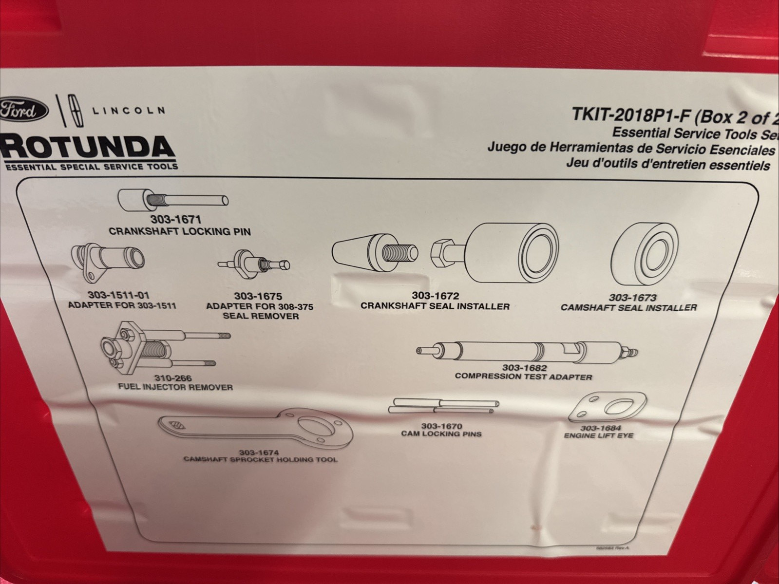 TKIT-2018P1-F Ford Rotunda 3.0L Lion diesel engine tools COMPLETE Set of 2