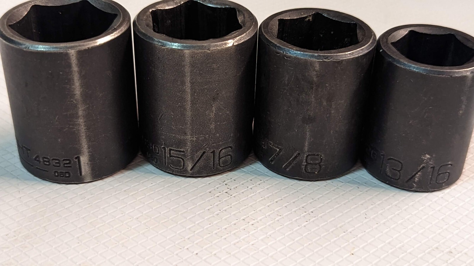 Lot of 14 Wright Impact Sockets Drive 1″ 15/16 7/8 13/16 11/16 Extension Adapter