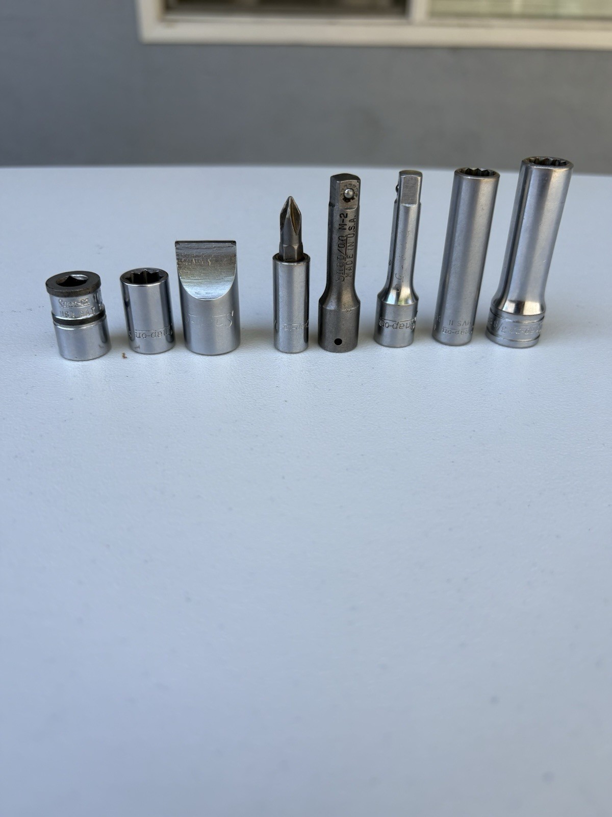 Snap-on 8 Piece 1/4” & 3/8” Drive -Sockets, Extensions & Adapters- USA Made