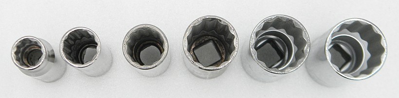 Set of 6 ARMSTRONG 12 Point SAE 1/2″ Drive Deep Well Sockets – 1/2 to 1″