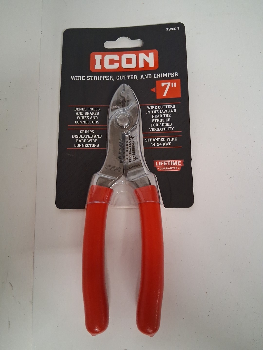 ICON 70592 7″ Inch Wire Stripper Cutter Crimper Pliers Brand NEW PWCC-7