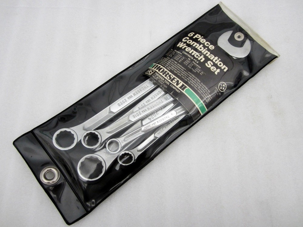 Vintage Thorsen 6pc SAE Combination Wrench Set PC-6 Made in USA