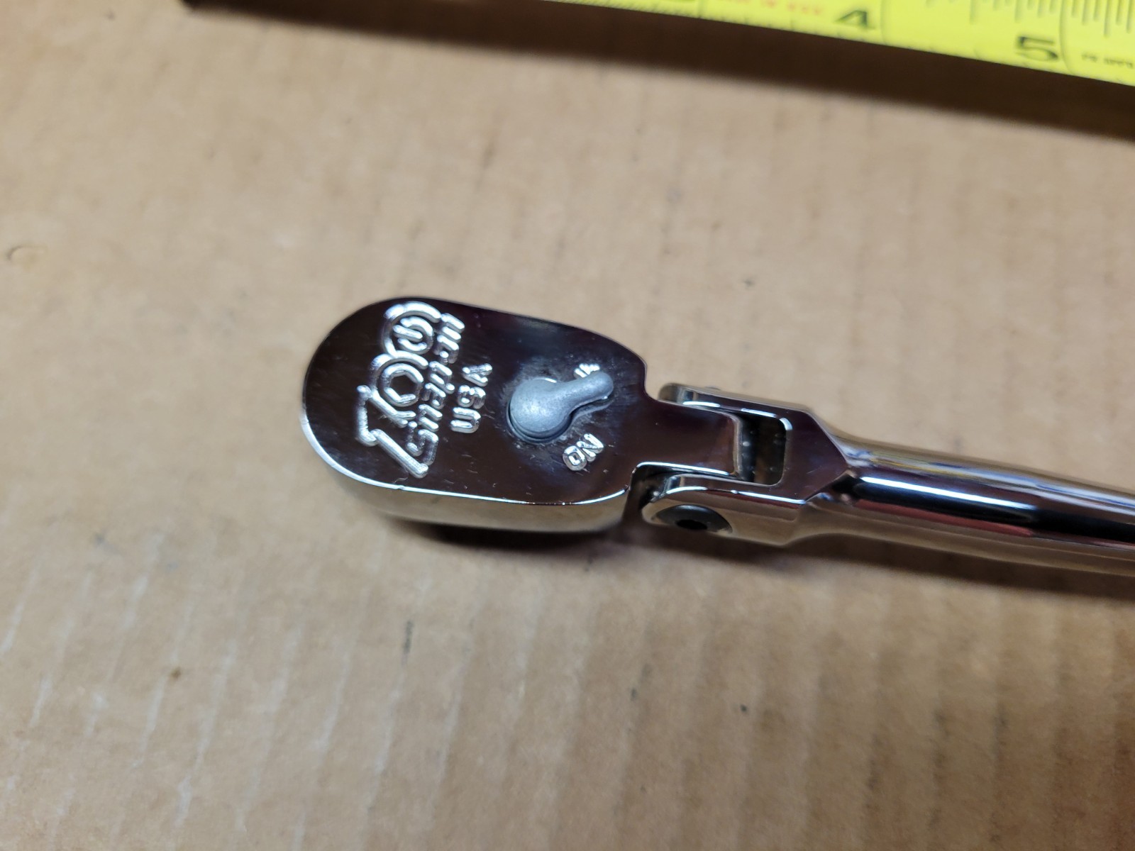 Snap-on USA 1/4″ Drive 100 Year Gray Hard Handle Flex Head Ratchet No THLFD72