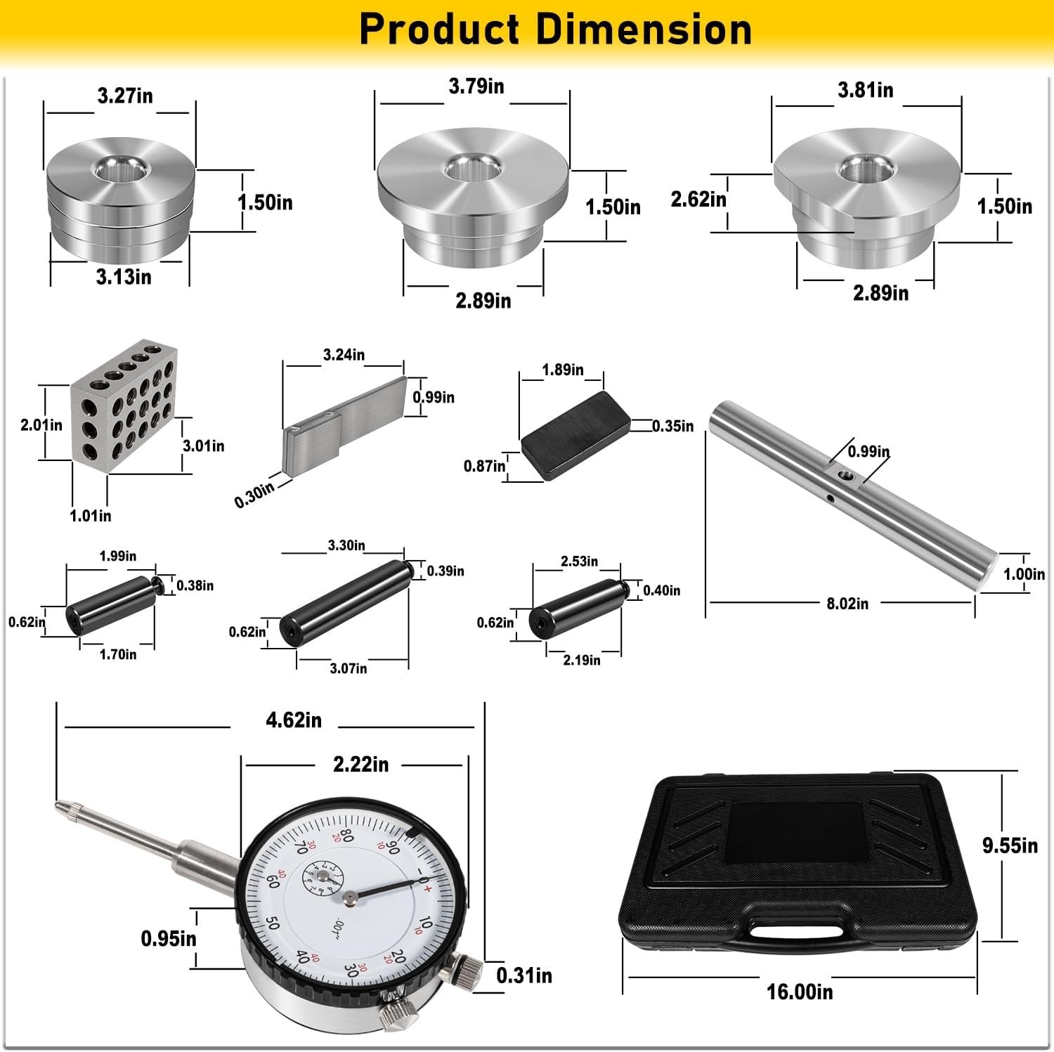 11001 Deluxe Pinion Depth Gauge Checker Tools For GM Ford Chrysler Dana 30-80