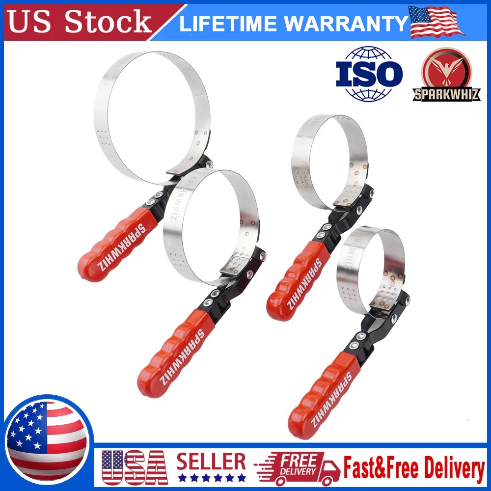 4Pcs Swivel Oil Filter Wrench Set 2-3/4″ – 5-1/4″ 4 Size Oil Filter Strap Wrench