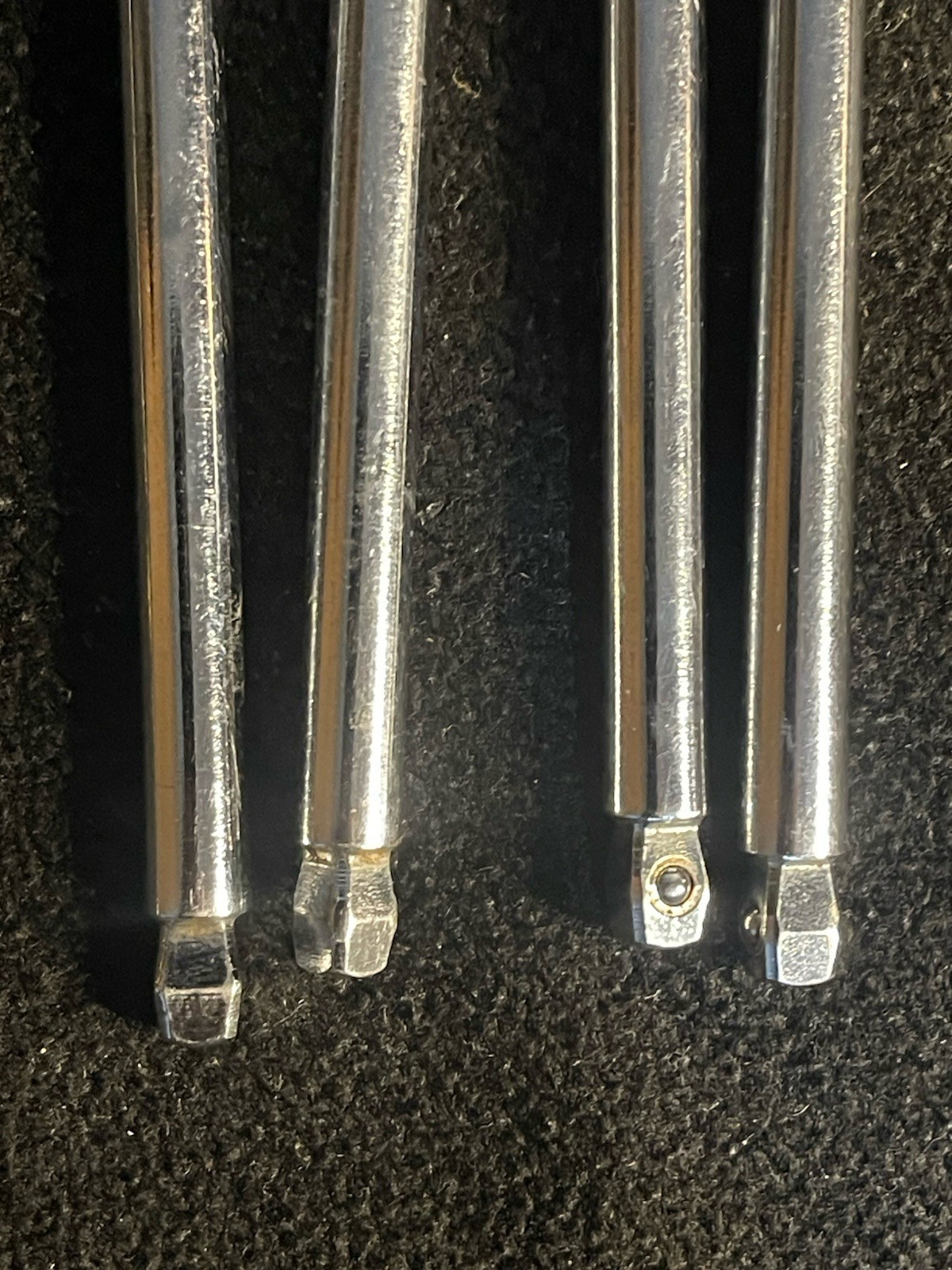 Snap On 4 Piece 1/4 Drive Wobble Extension Set 14”, 10”, 6”, 4” TMXW Series