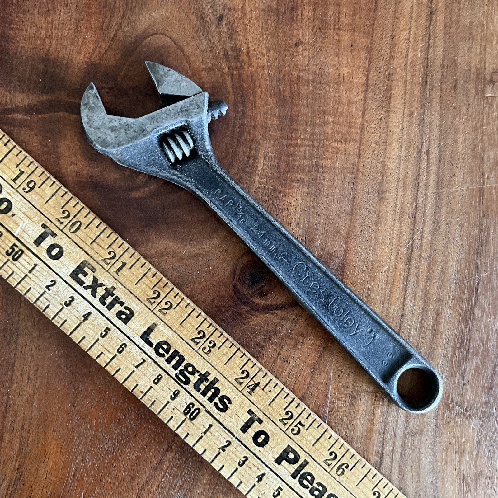 Vintage Crescent 8″ Adjustable Wrench Crestoloy Steel Made In USA