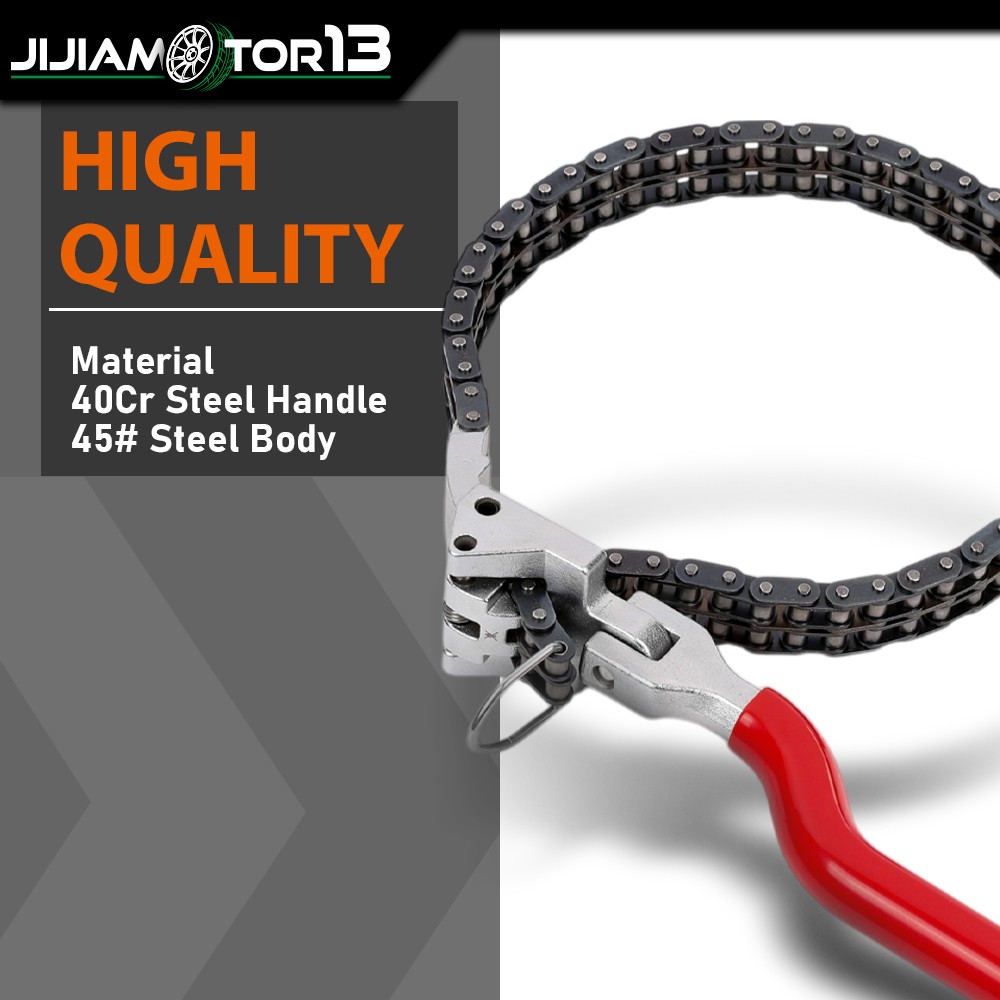 Heavy-Duty Ratcheting Chain Wrench Oil Filter Change Pipe Fittings 60-160mm
