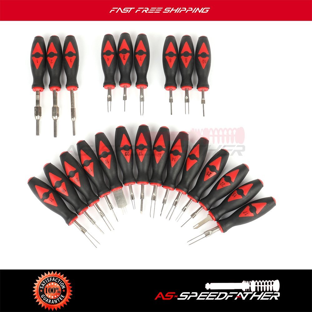 23Pcs/Set Universal Automotive Terminal Release Removal Remover Tool Kit + Case