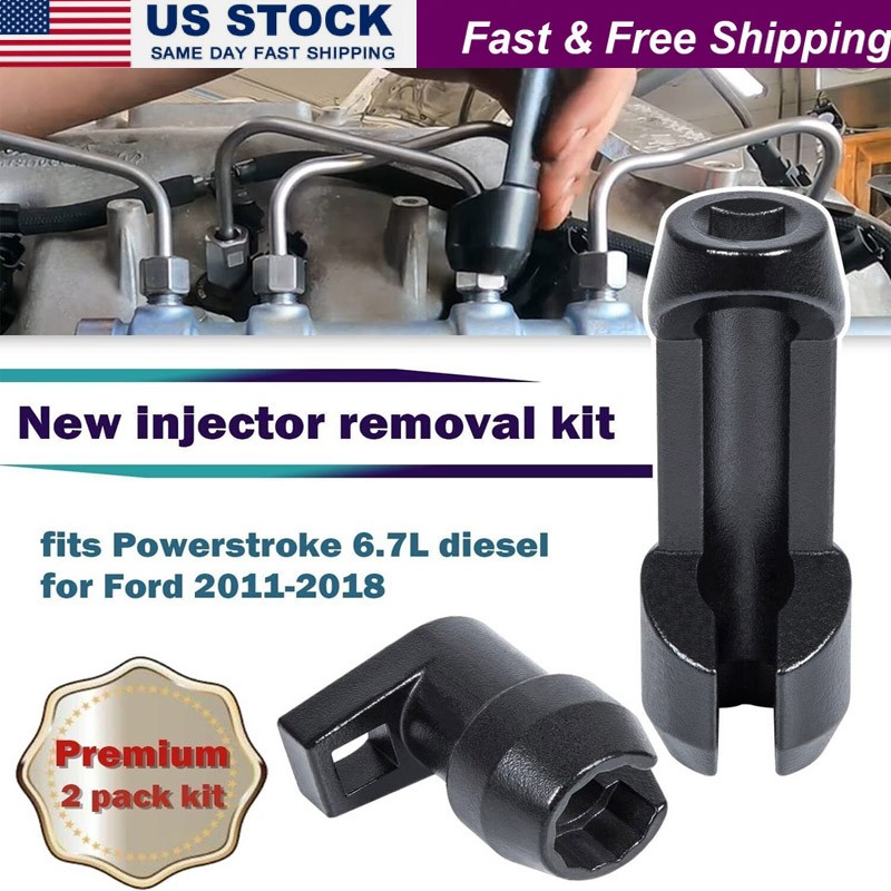 Fuel Injector Line Socket Set 12 Point Flare Nut For Ford Powerstroke 6.7 Diesel