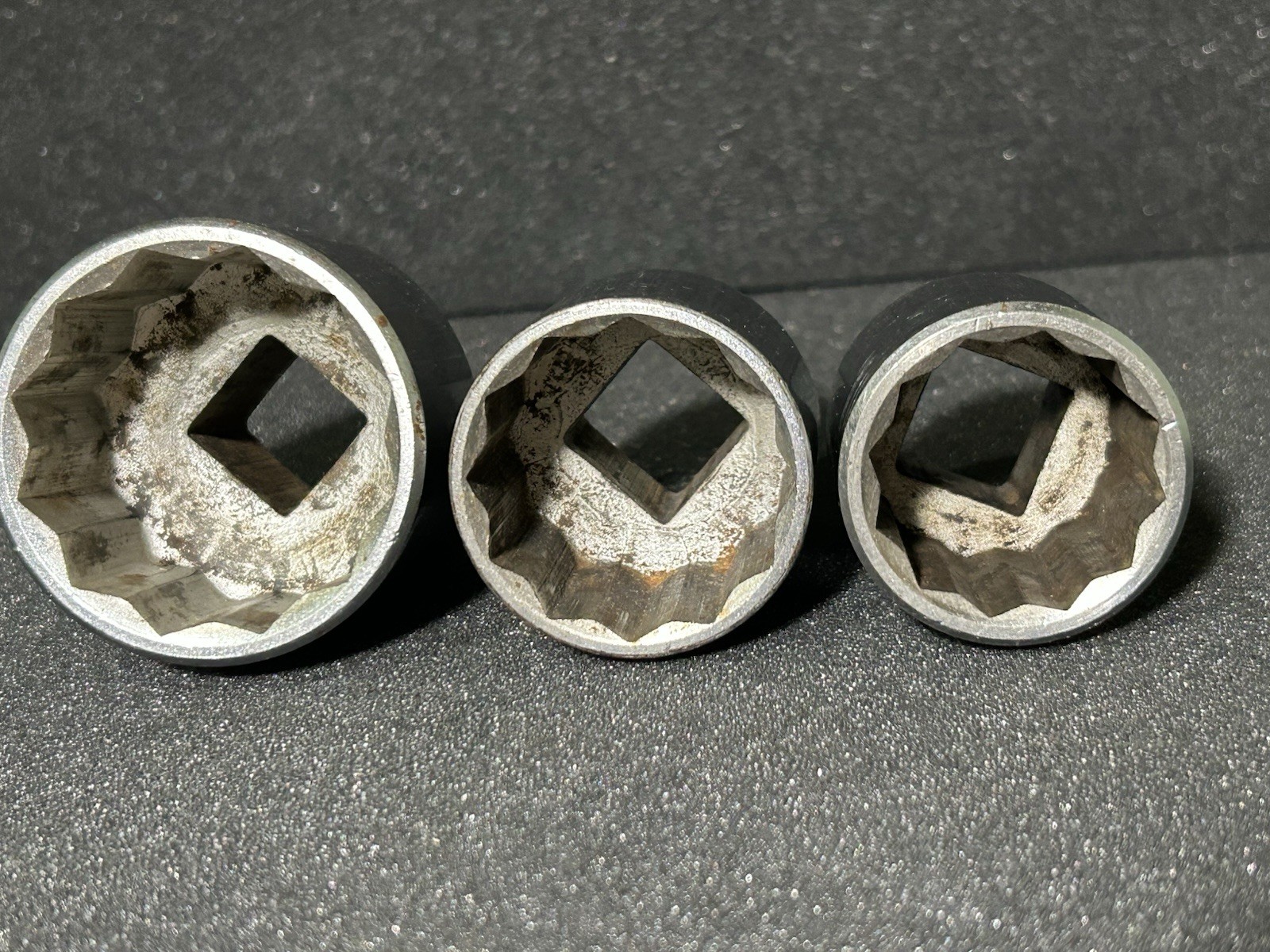 Lot of 3 WRIGHT 3/4″ Drive 12 Pt Sockets – 6156 1-3/4″ 6146 1 7/16” 6140 1 1/4”
