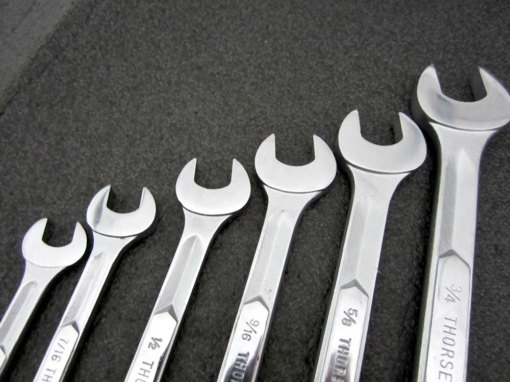 Vintage Thorsen 6pc SAE Combination Wrench Set PC-6 Made in USA