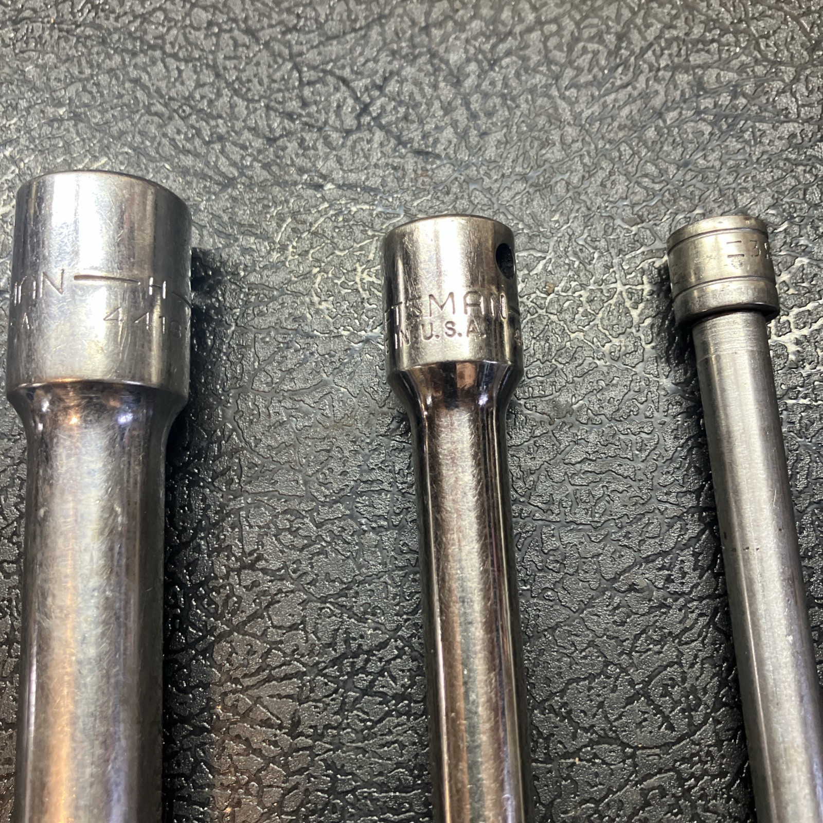 3- 6” Extensions 1/2”& 3/8” H Craftsman & 1/4”Walden Fair To Good Condition