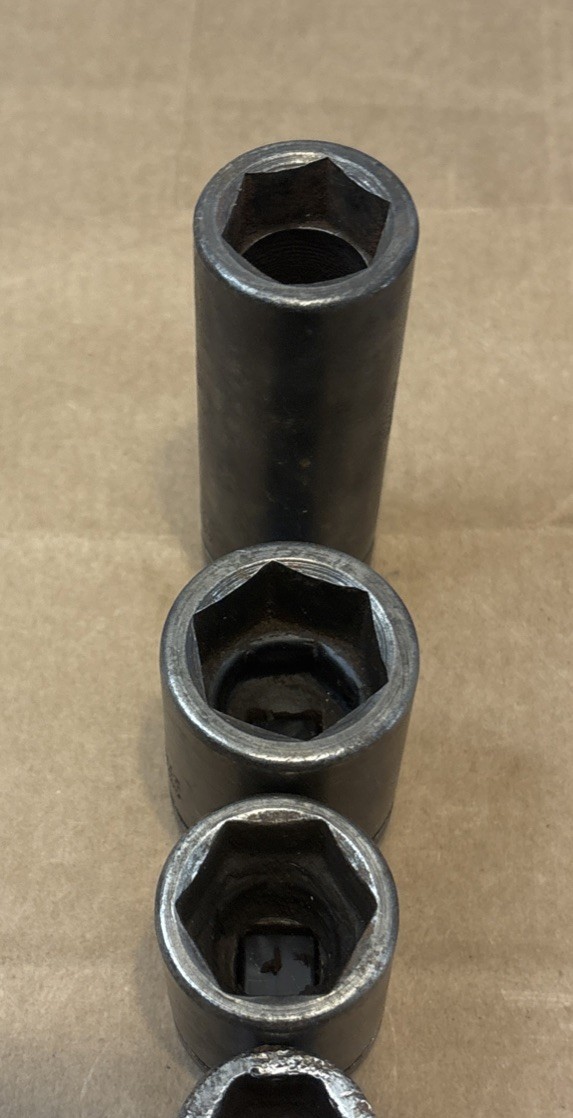 Cornwell Impact Sockets 6 Pieces Mechanics Tools USA 22mm, 27, 24, 18, 16, 14 mm