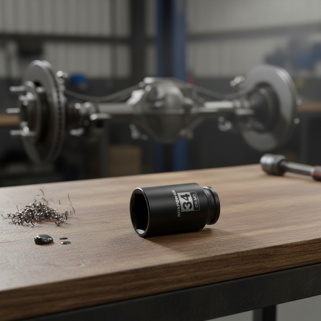 1/2″ Drive 34mm Impact Socket – Easy Axle Nut Removal, Laser Marked Efficiency