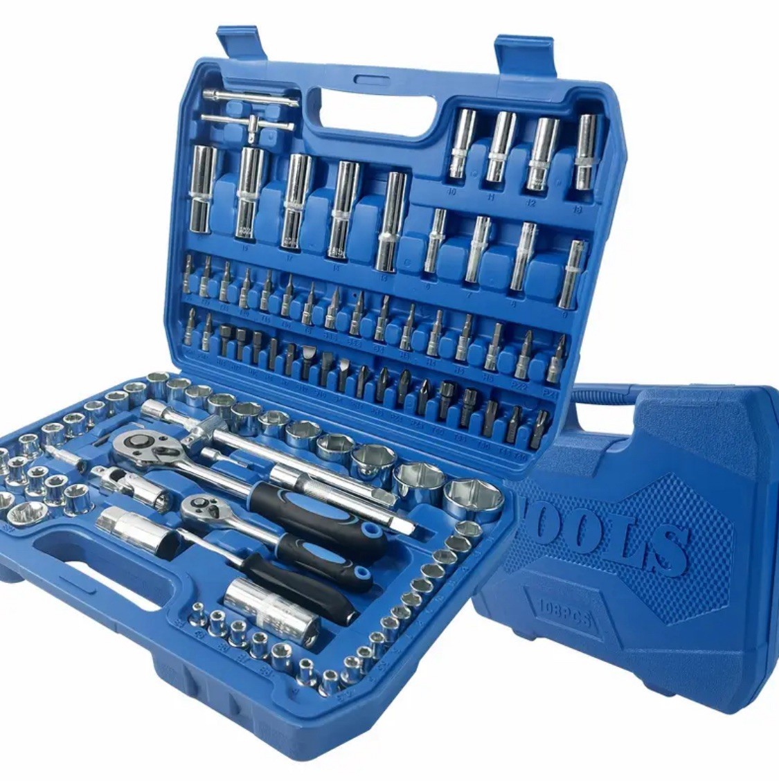 108Pcs Ratchet Wrench Socket Set 1/4″to 1/2″ Car Repair Tool Auto Mechanic Kit
