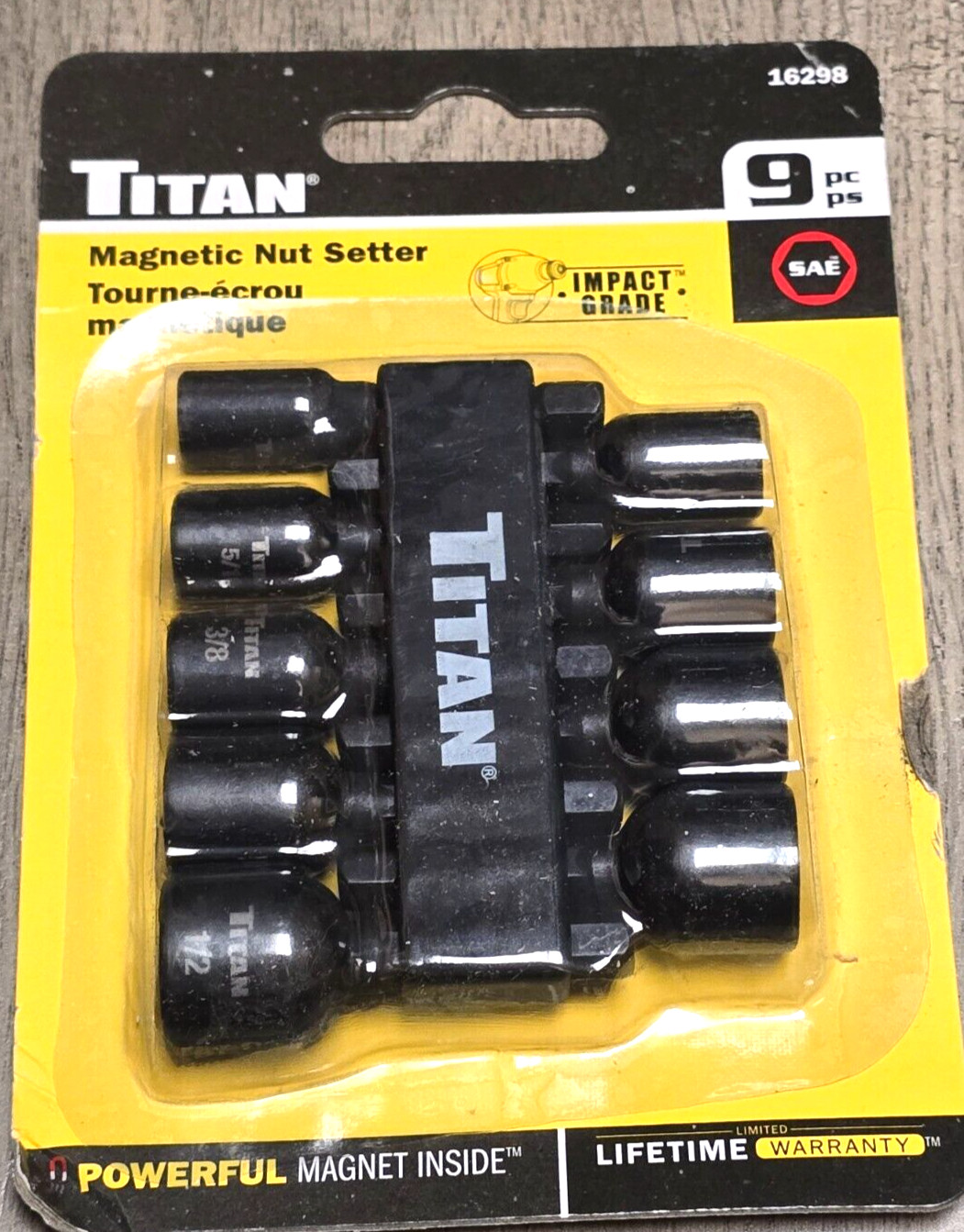Titan 9pc SAE Magnetic Impact Nut Setter/ Driver Set 1/4″ to 15/32″#16298