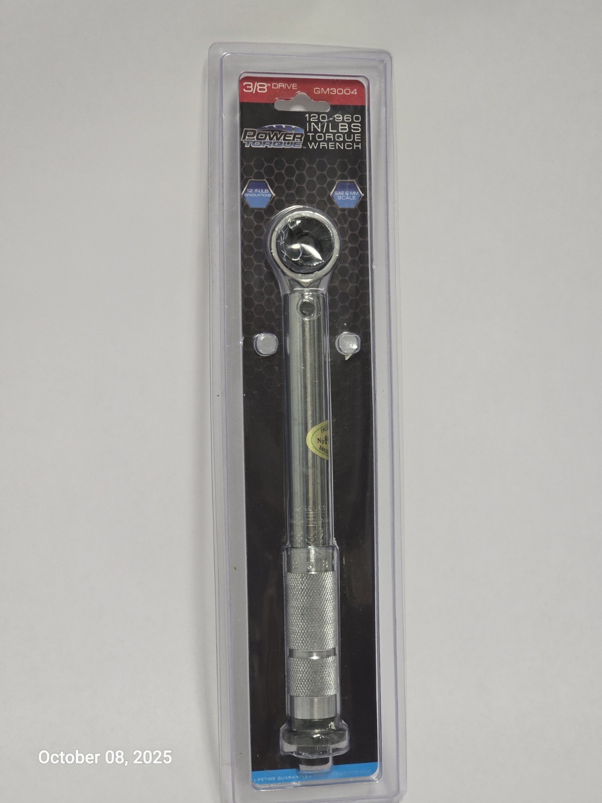TORQUE WRENCH POWER 3/8″ DRIVE GM3004, 039564106767