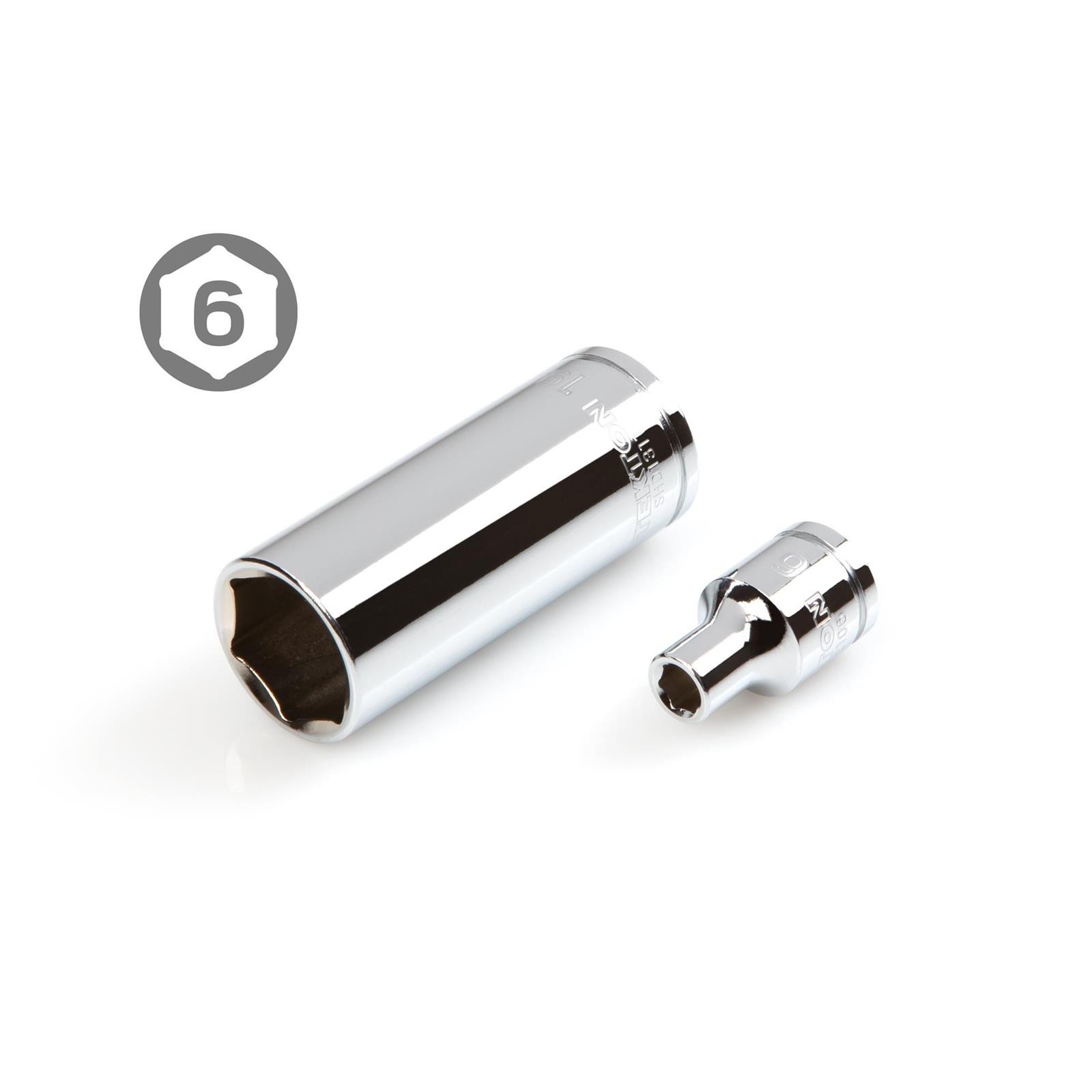 Tekton SKT15201 3/8″ Drive 6-Point Socket/Ratchet Set, 42-Piece