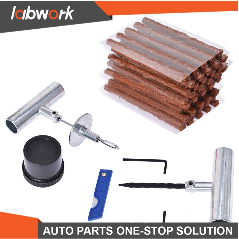 Labwork 57pcs Tire Repair Kit Flat Tire Repair Car Truck Motorcycle Plug Patch