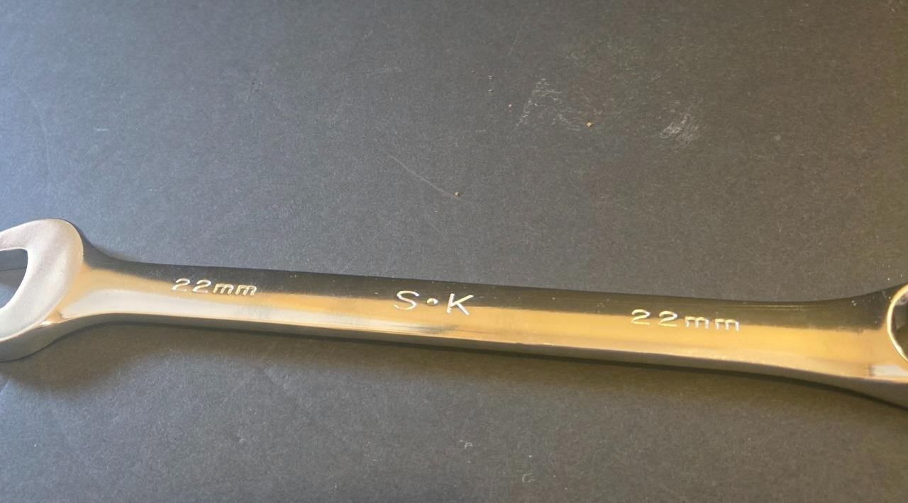 QUALITY S-K SK #88322 22MM METRIC COMBINATION POLISHED 12 POINT WRENCH