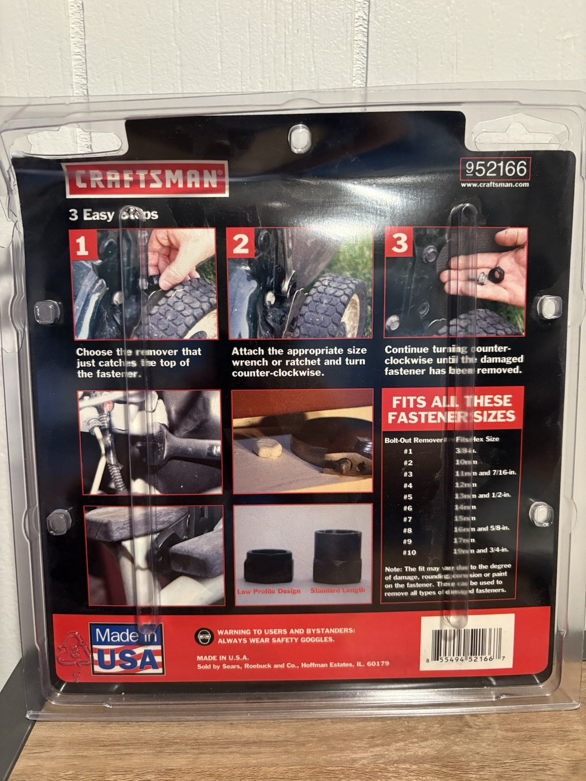 Craftsman 9-52166 Bolt Out 10-pc. Damaged Bolt /Nut Remover Set NEW