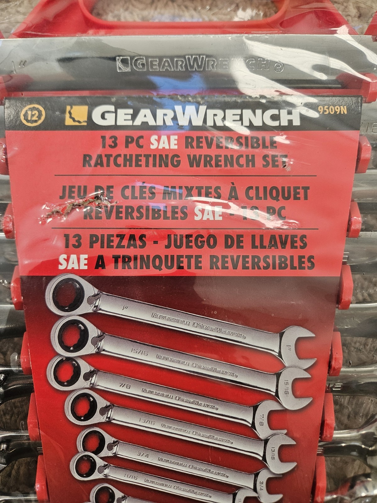 Gearwrench 13pc Master SAE Reversible Ratcheting Wrench set 5/16″ to 1″ #9509N