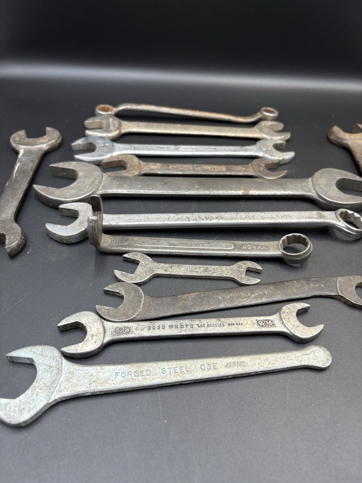 Lot Of 13 VTG Miscellaneous Wrenches, Various Sizes