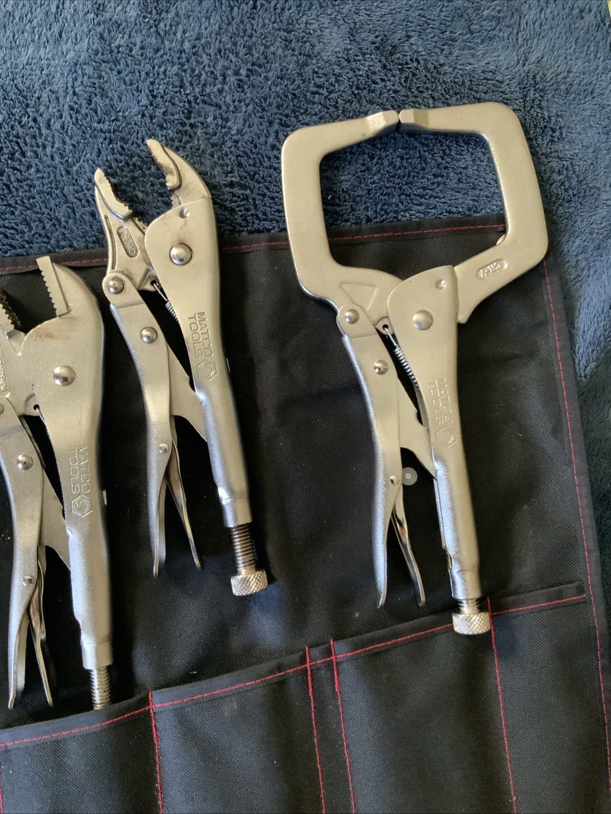 Matco Smlp7, 7pc Locking Pliers Set, 1 Is Broken..l.see Descrip