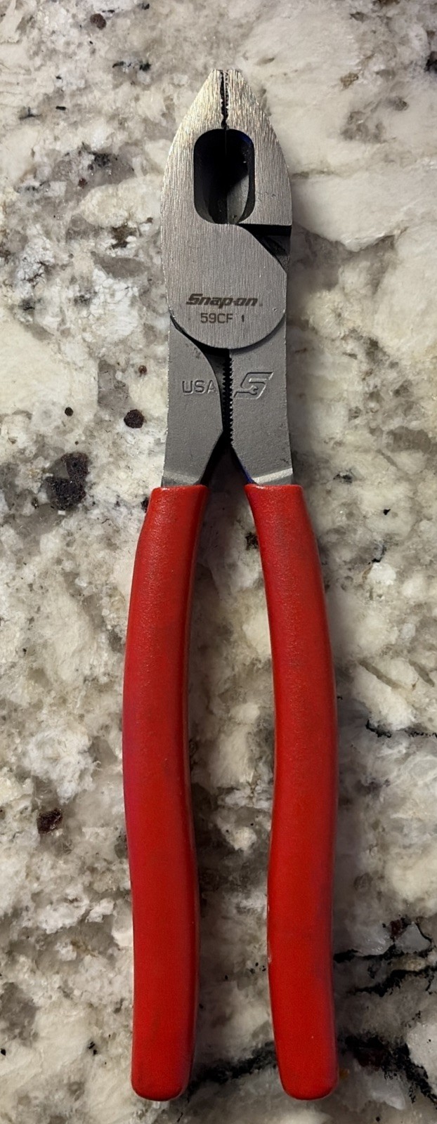 Snap-on Tools USA NEW LONG 9″ RED Soft Grip HD Combination Lineman’s Pliers 59CF