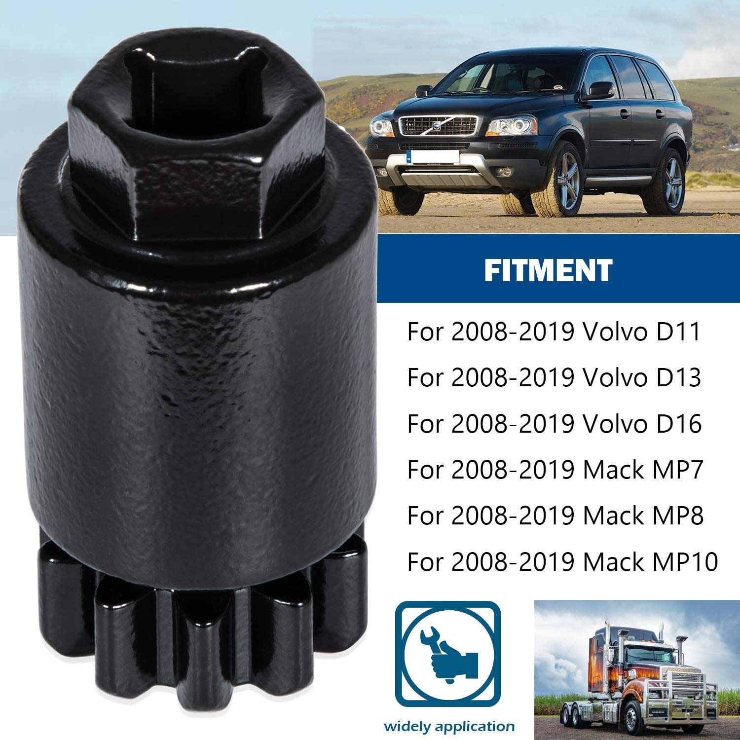 Engine Barring Flywheel Turning Tool For Volvo Mack 1998-2018 D11/12/13/16 MP7/8