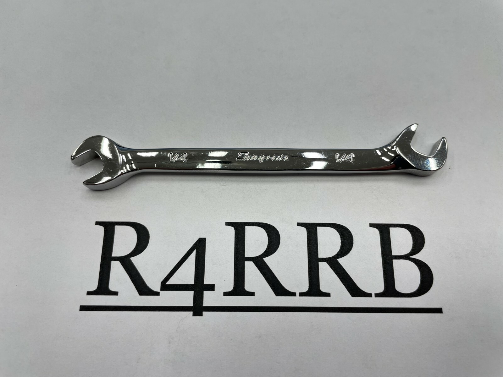 Snap-On Tools USA NEW 1/4″ SAE 4 Way Open End Angle Head Chrome Wrench VS8B