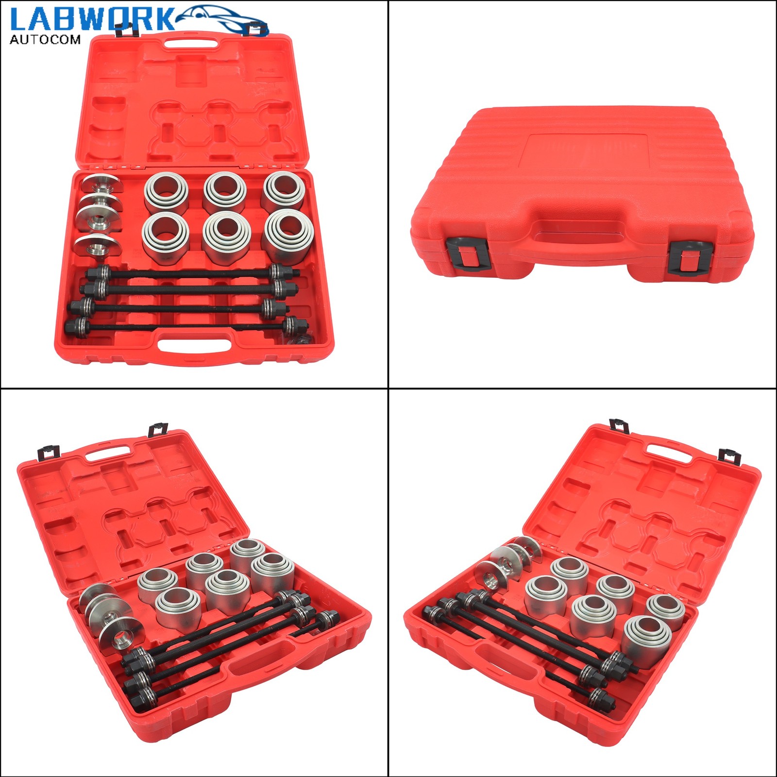 28Pc Universal Press Pull Sleeve Kit Remove Bearings Bushes Seals Garage Tool