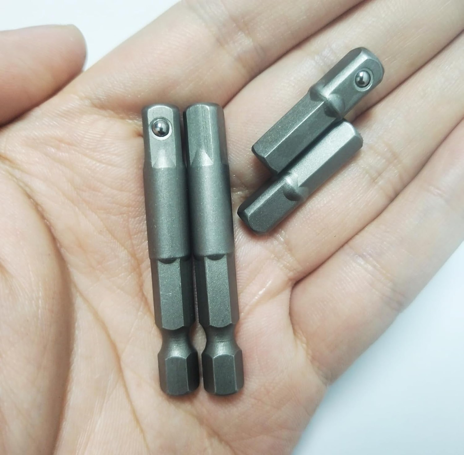 8 Pieces 1/4 Inch Hex to Socket Adapter Set, Power Tool Replacement Parts