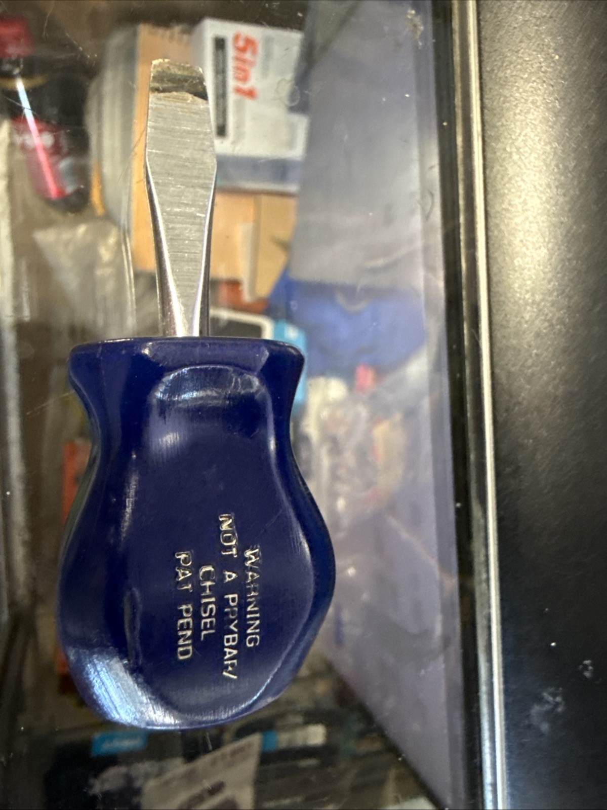 Snap-On VINTAGE SDD1 FLAT SLOTTED STUBBY BLUE COLOR VARIANT SCREWDRIVER RARE