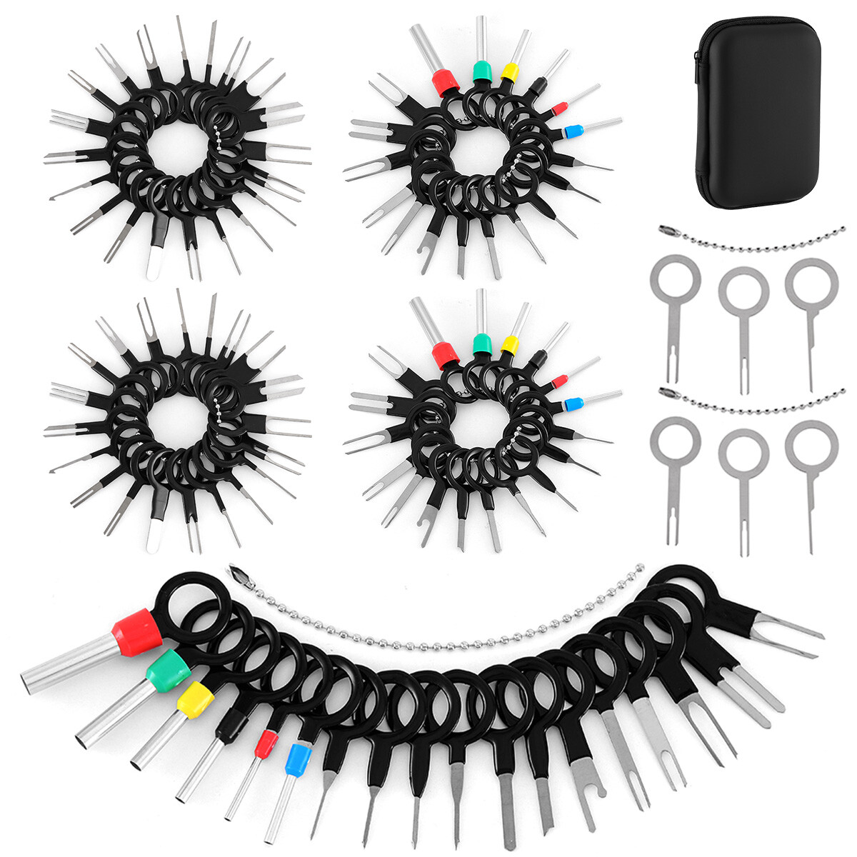 100Pcs Terminal Pin Removal Kit, Electrical Connector & Pin Extractor Tool Set