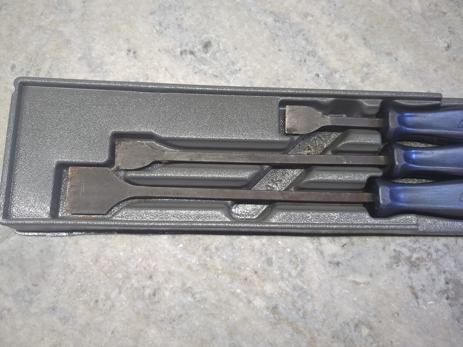 Snap-on Tools USA POWER BLUE Hard Handle Rigid Carbon Scraper Set CSA300AMB