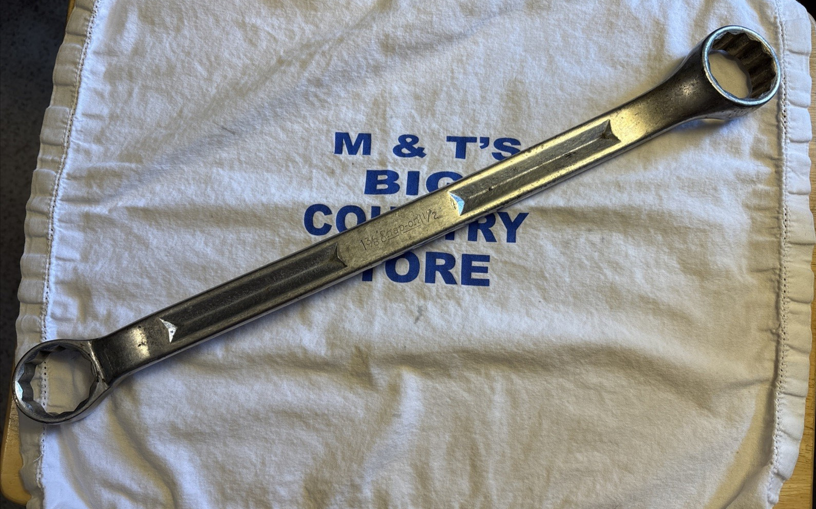 1966 Snap-on USA 1-3/8″ x 1-1/2″ Double Box End 12pt Extra Long Wrench XV-4448