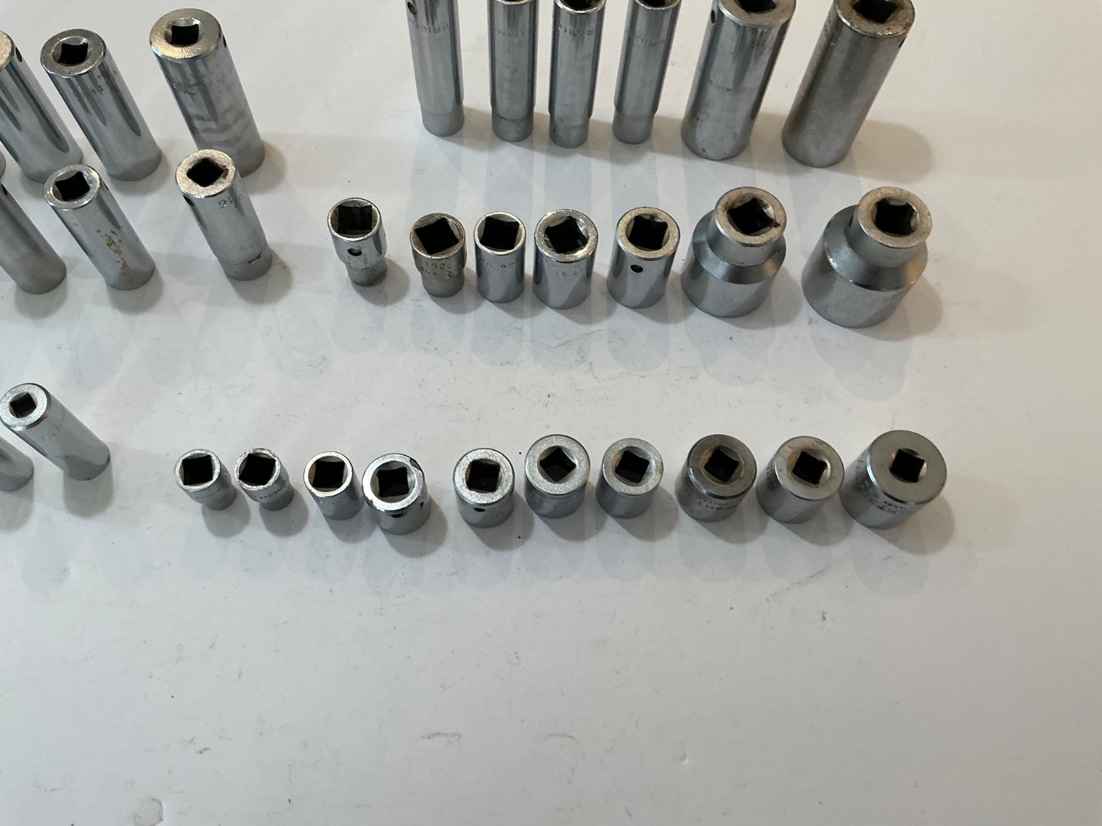 Asst Wright sockets 1/4″,3/8″,1/2″ deep&shallow SAE/MM 41 pc all for $100 OBO US
