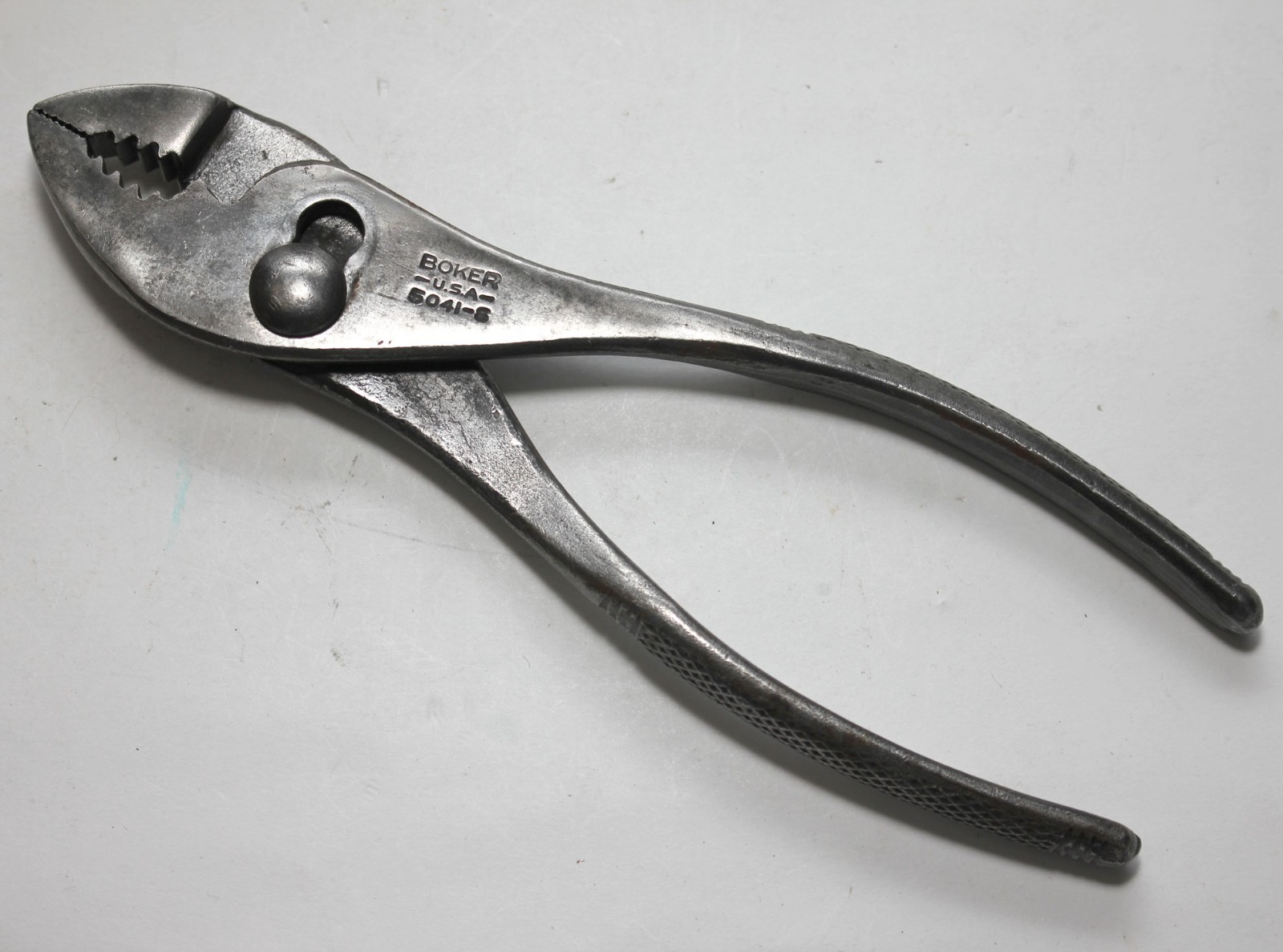 BOKER USA 5041-S 6-3/4″ Slip Joint Pliers With Cutter Textured Grips Vintage