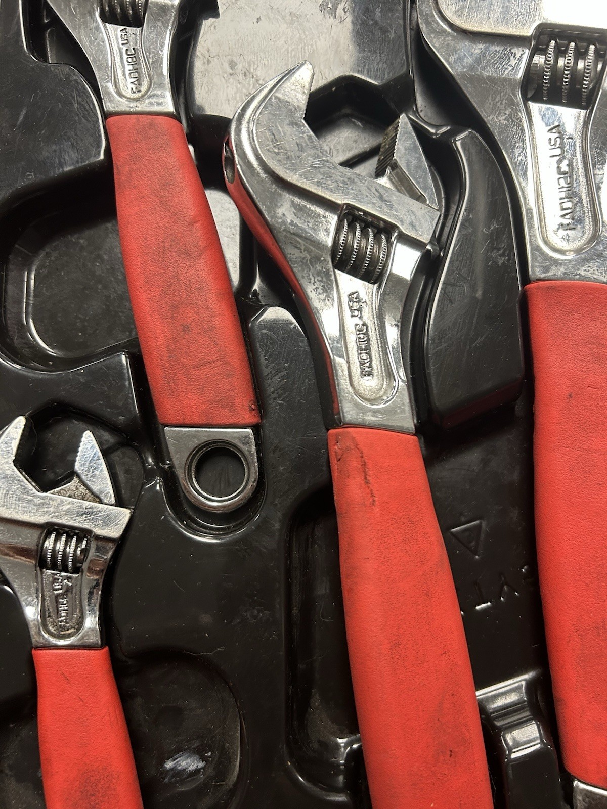 Snap On FADH704C – 4 Pc Adjustable Wrench Set – Flank Drive Plus,RED