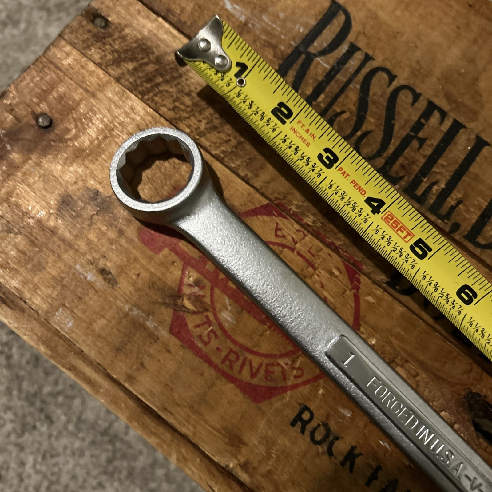 Craftsman Tools USA – 1” 12 Point Combination Wrench -V- Series 44705 Vintage
