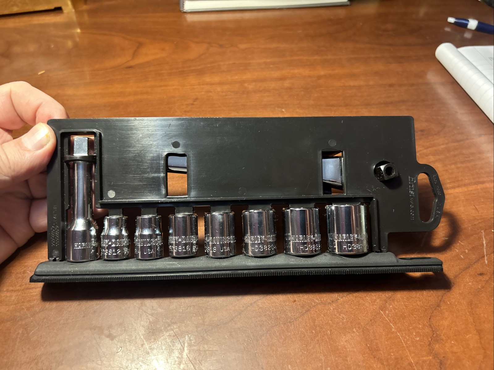 Snap On Harley-Davidson 9-Piece Socket Set with Ratchet & Extension HDS3829 USA