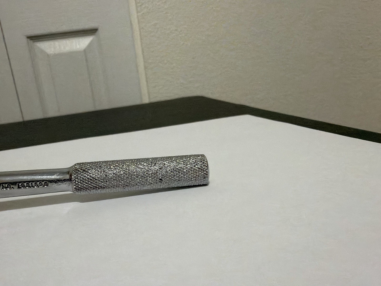 S-K Tools Chrome Ratchet 40970 USA 1/4″ Drive 4-1/2″ Knurled Handle