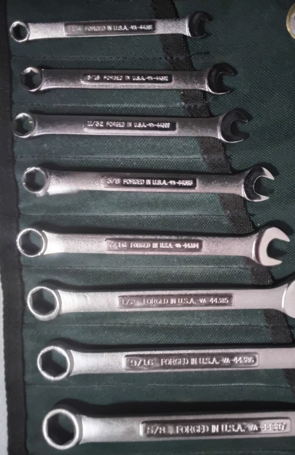 Craftsman 12pc SAE 6 PointCombination Wrench Set USA 1/4-7/8″
