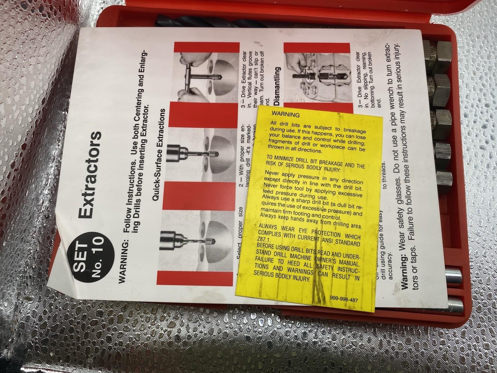 Vintage Blue Point Snap-On Screw Extractor Set No. E-1020 Complete in Case