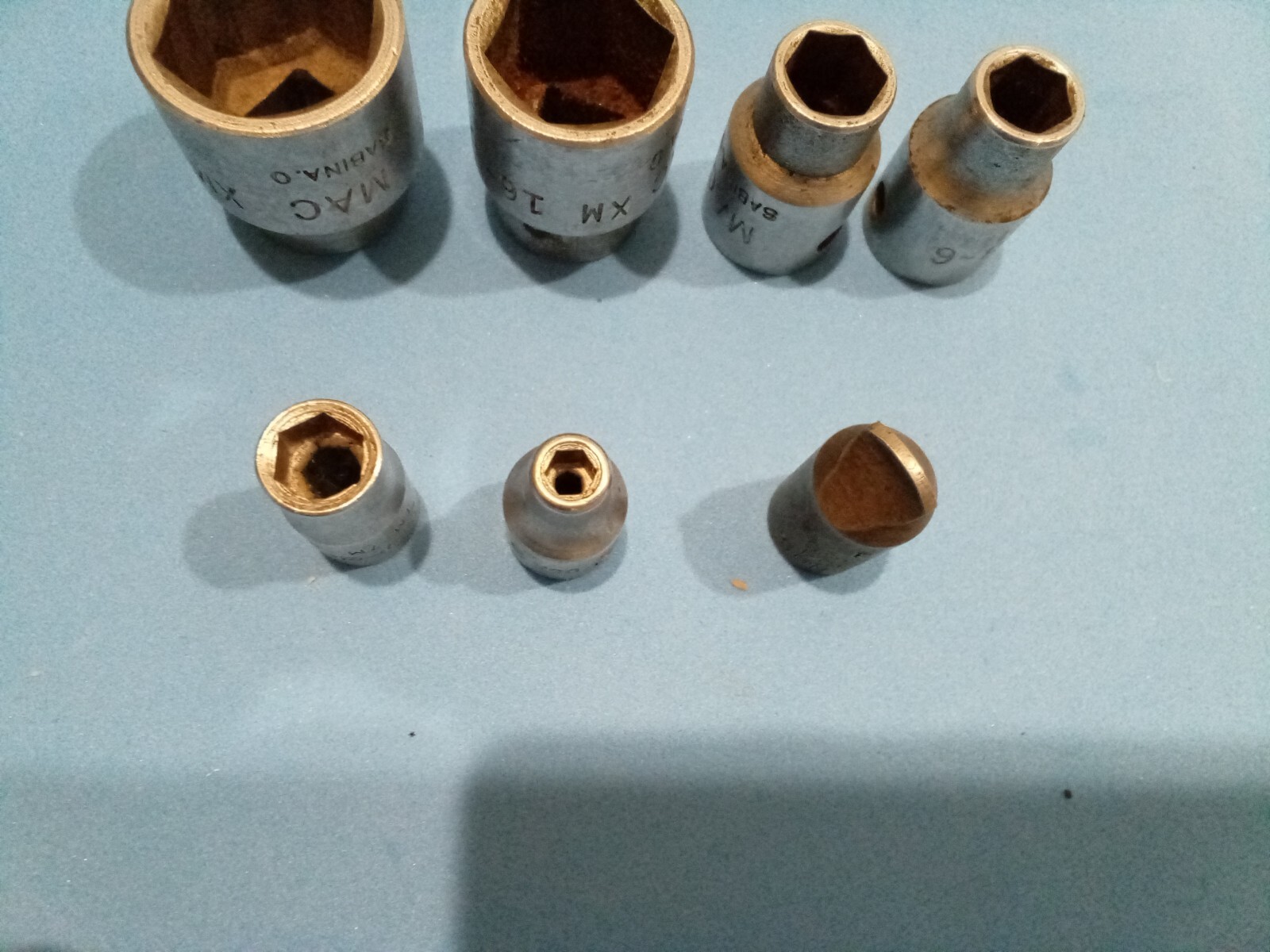 Mac & Snap On. sockets xm 18-6. 16-6. 9-6. 8-6. TM-7m. TM-4m/m. Apex HTS 3qq