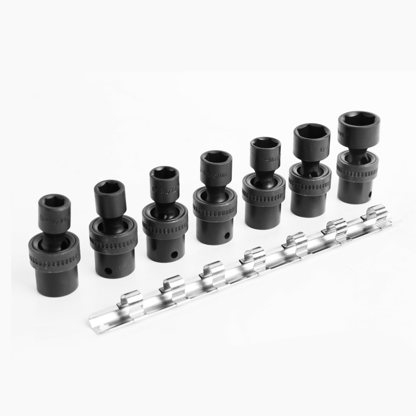 7Pcs 3/8″ Drive Universal Swivel Deep Impact Socket Set CR molybdenum METRIC
