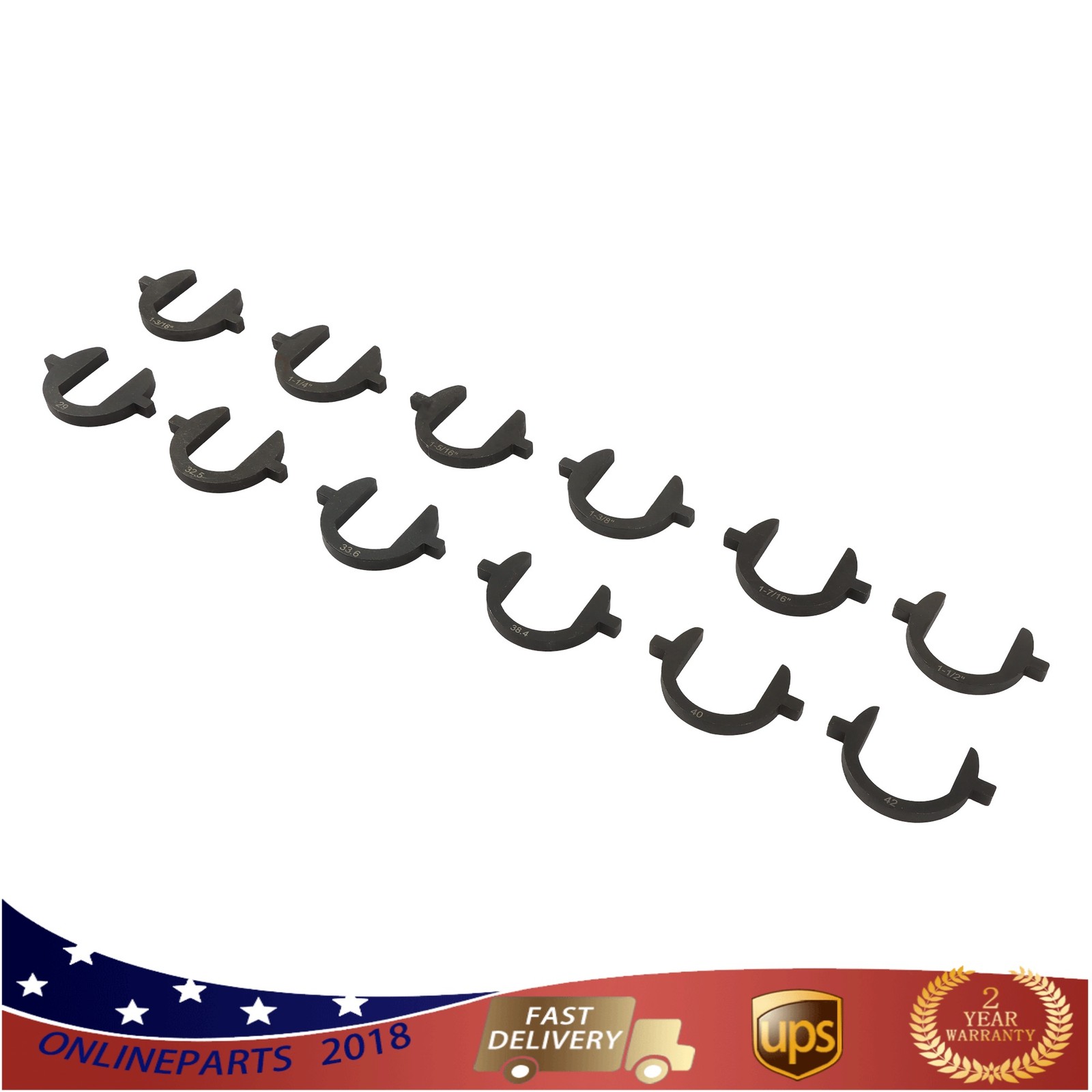 13pc Inner Tie Rod Removal Installation Tool Set with 12 SAE + Metric Adaptors